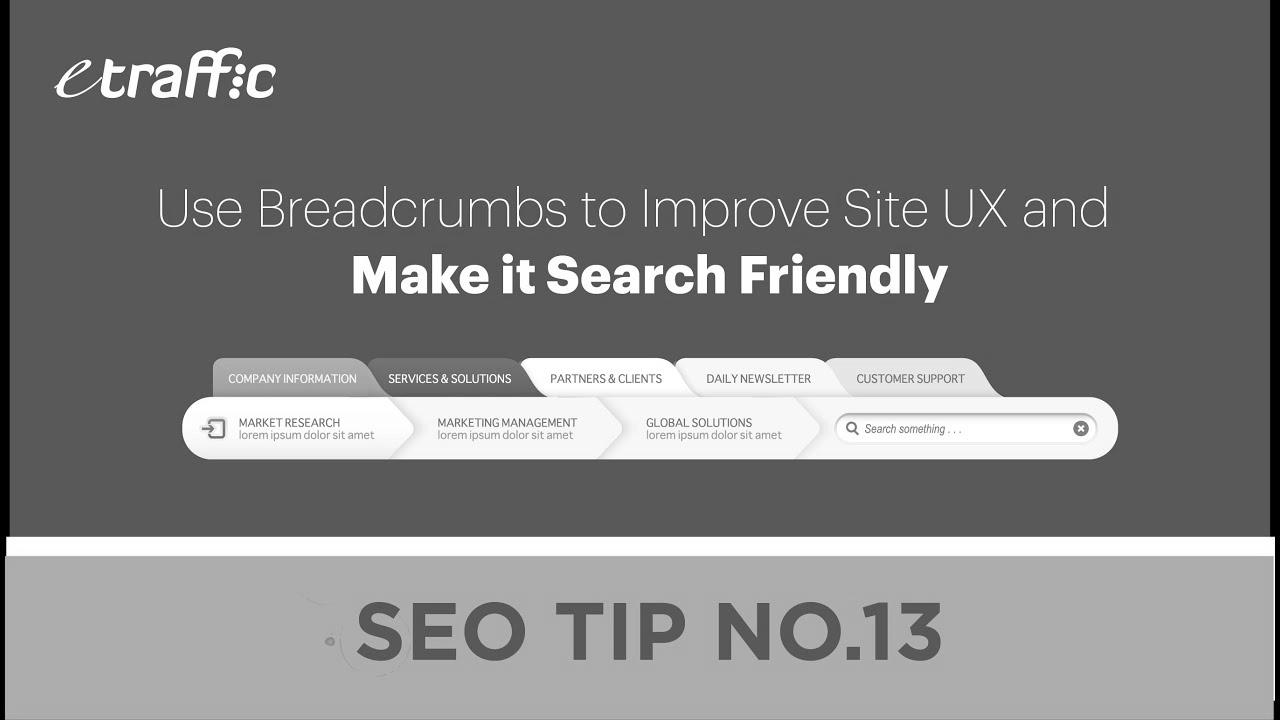 search engine optimisation Tips 13 |  Use Breadcrumbs to Enhance Web site UX and Make it Search Friendly